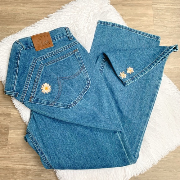 Lee Denim - True Vintage Lee Riveted Daisy Wide Leg Jeans
